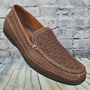 Johnston & Murphy Locklin Loafers Men's 9 M‎ Brown Leather Slip-On Shoes 25-3996